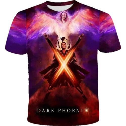 Dark Phoenix 3D Print Summer T-shirts X-Men Casual Short Sleeve Men Womens Funny Tshirts Boy Girl Kids Loose Plus Size Tops