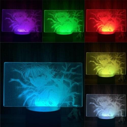 Hunter X Hunter Killua Finger Thunder 3D Lamp Action Figure LED NightLight 7 Colors Touch Table Decor Night Light Gift Model