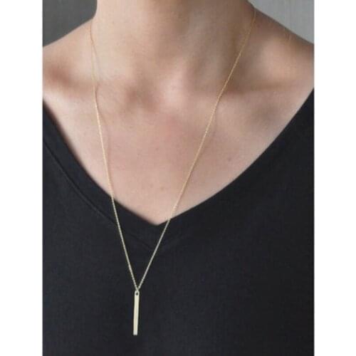 Fashion Womens Necklaces & Pendants Strip necklace gold color for women colar feminino Gift wholesale