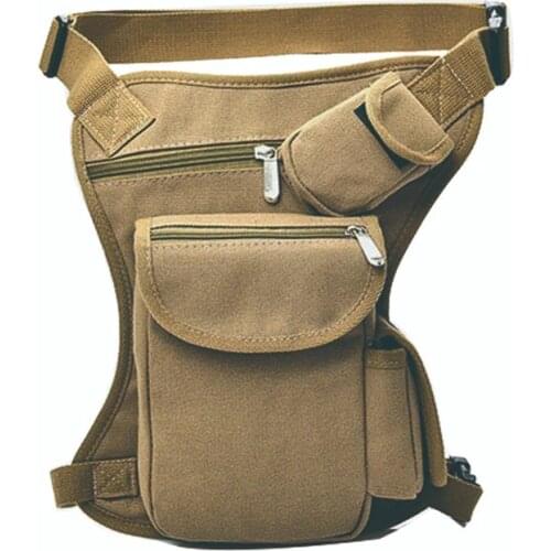 2019 Canvas Fanny Pack Small Waist Leg Bags Belt Hip Chest Thigh For Men Muslera Militar Bolsa De Perna Bolso Pierna LB01