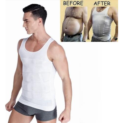 Mens Slimming Body Shapewear Top Good Quality Corset Vest Compression Shirt Workout Abdomen Tummy Belly Control Waist Cincher