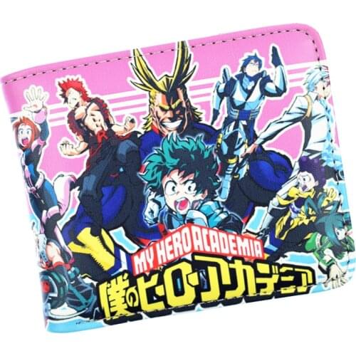 New Arrival My Hero Academia PU Leather Bi-Fold Wallet With Coin Pocket
