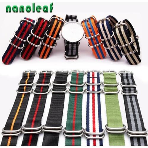 Durable Army Sports Nylon Fabric Straps for NATO ZULU Watch Accessories 18MM 20MM 22MM 24MM Watch Band 41 Colors Options