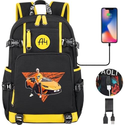 Fashion а4 мерч рюкзак Childrens Backpack Merch A4 Lamba kids Girl Boy School Bags USB Charging Men Women Travel Bag
