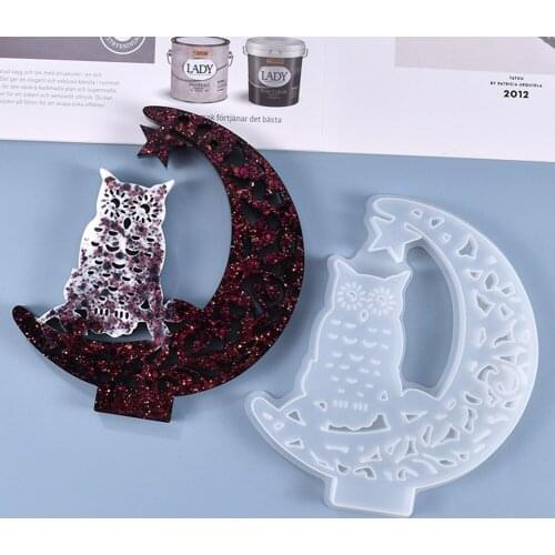 Silicone Mold Owl Display Board Moon DIY Making Tools Funny Series Set Bedroom Living Room Home Decoration Crafts