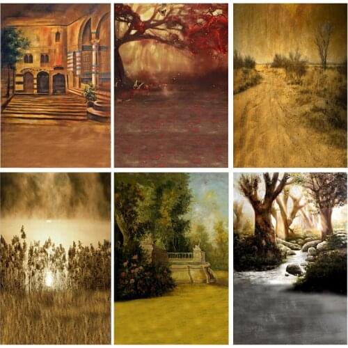 Vintage Oil Painting Scenery Photography Backdrops Children Portrait Background For Photo Studio Props 21514 AF-20