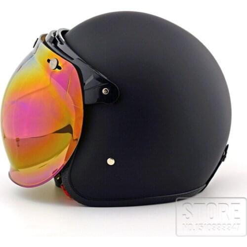 Motorcycle Vintage sunvisor bubble shield pilot retro helmet visor jet scooter moto helmets + bubble visor