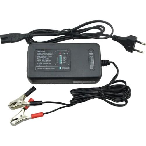 12V 3.3A car battery charger for 12V lead acid SLA GEL AGM VRLA battery, with 4 LEDs fuel gauge and desulfating function