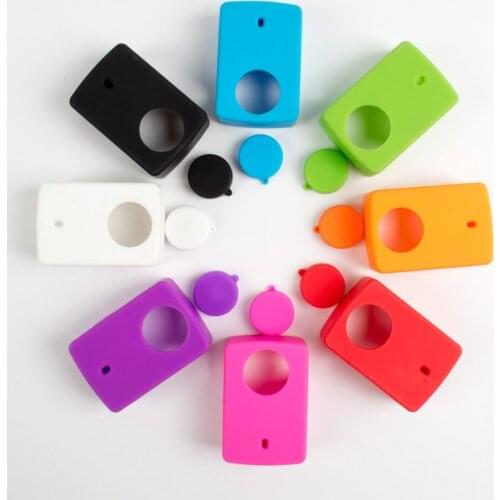 Protective Silicone Case+Lens Cover Rubber Shell For xiaomi yi II 2 4K Action Camera 2