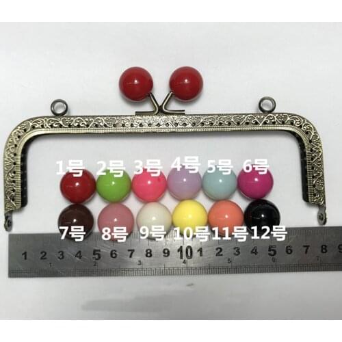 18cm stripe knurling edge candy ball kiss buckle metal clasp women purse frame hardware 10pcs/lot