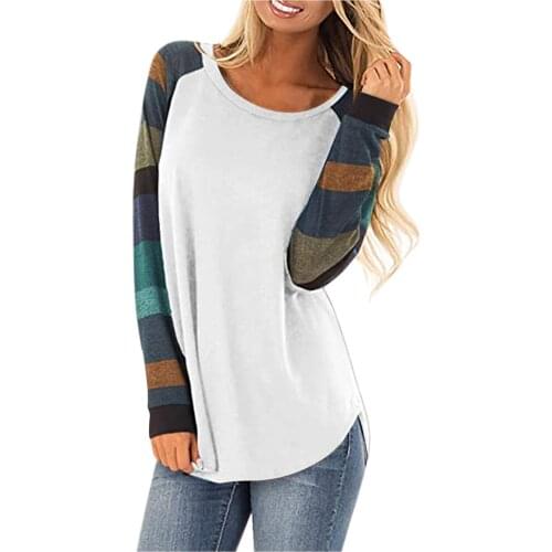 2021 Summer New Fashion Casual Loose Round Neck Long Sleeve Printed Women Clothing T-shirt Ropa De Mujer Chemise Femme Tops