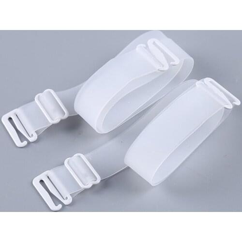 Women 1.8cm Wide Clear Bra Straps Non Slip Silicone Bra Strap Adjustable Soft Backless Shoulder Belt Woman Accessories
