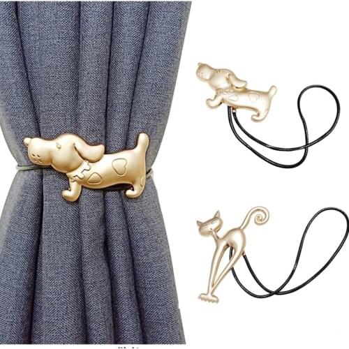 1PC Lovely animal curtain straps Magnetic Tieback Home Decor hanging Buckle holdback Clip childrens room Mosquito Buckle holder