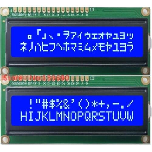 2pcs 1602 16x2 Character LCD Display Module HD44780 Controller blue color led blacklight