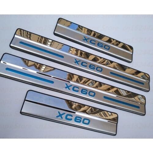 4PCS High quality 304 stainless steel external scuff plate/door sill Auto parts for 2009-2015 xc60 Car styling
