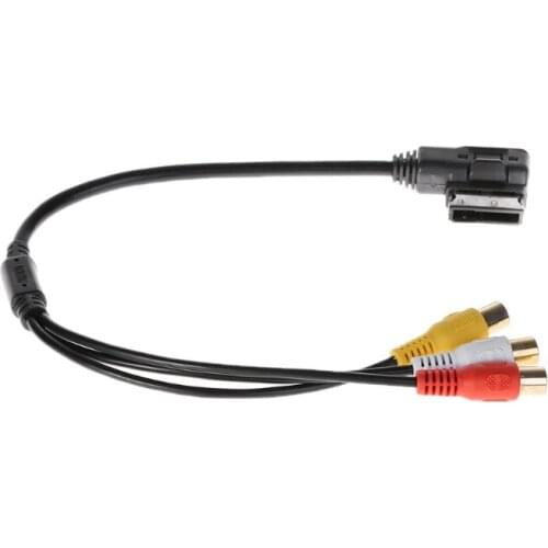 AMI To 3 RCA Phono Video Music AV Video Cable Lead for audi A3 A6 A8 Q7 S7 Q9QD