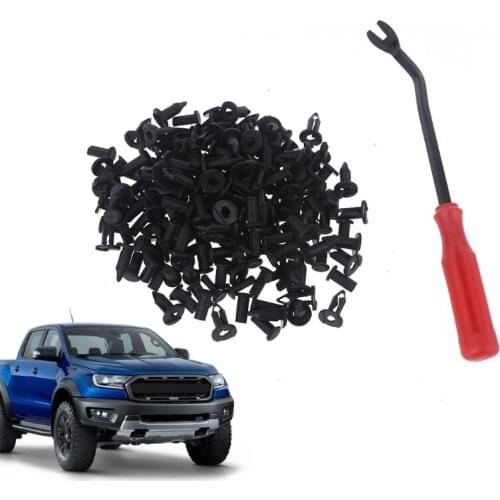 Car Retainer Clips Black Bumper Clips Set with Auto Fastener Removal Tools Most Popular Sizes Vehicle Trim Tools 6XDB