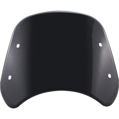 Black Motorbike 7" Vintage Compact Sport Windshield Visor Wind Deflector Protector For Benelli Leoncino 250 500 Trail Models