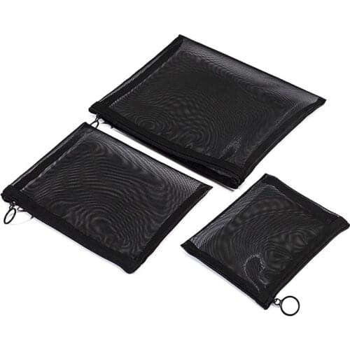 Coofit 3Pcs/Set Large Capacity Toiletry Bag Portable Fashion Gauze Makeup Bag Toiletry Organizer For Women Girls Outdoor Travel