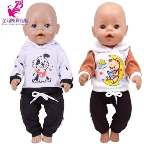 Baby Doll Boy Clothes Hoody Sweater 43 Cm Baby Dolls Coat Sport Toys Wear Children Girl Gifts