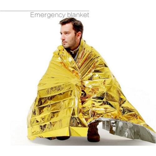 DHL 500pcs Waterproof Emergency Survival Foil Thermal First Aid Rescue Blanket Tent