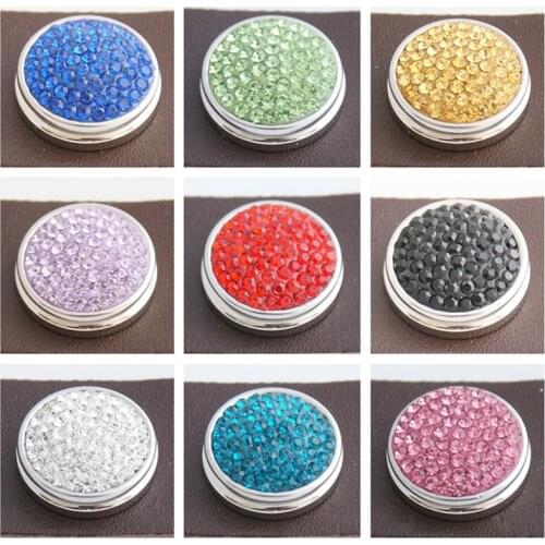Fashion beauty simple color 18MM Rhinestone&clay manual snap buttons fit DIY 18mm snap jewelry Shambala snap buttons