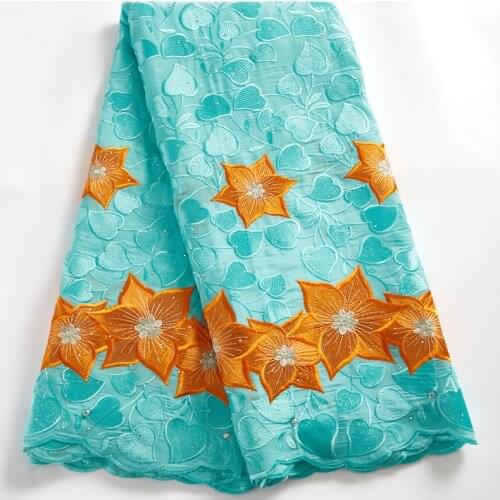 Lace Fabric Mint Green Swiss Voile Austria Cotton Fabric 2021 African Embroidery Sewing Fabrics Dresses For Women Wedding A 2511
