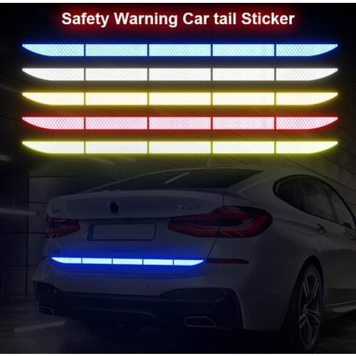 Car Body Trunk Reflective Sticker Warning Strip Tape For Citroen C4 C5 C3 Ford Focus 2 3 4 Fiesta Mondeo Kuga