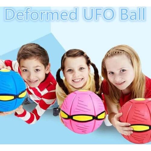 Flying UFO Flat Throw Disc Ball With LED Light Toy Kid Outdoor Garden Beach Game Childrens sports balls