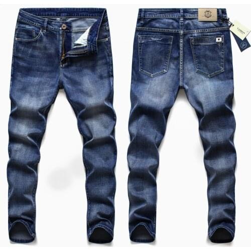 2021 Slim Fit Ripped Jeans Homme Brand Jeans Men Cotton Men Classic Fashion Men Jeans Colors Style Plus Size 40 42 44 46