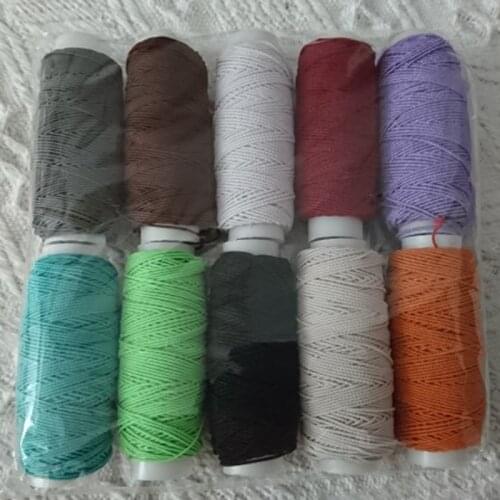 Pulaqi Color Elastic Thread Set Industrial Sewing Machine Thread Cheap Elastic Thread For Bracelets Bead Accessories 10 Roll/Set