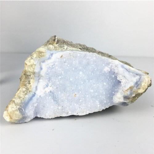 Natural Blue Lace Agate Voog Quartz Crystal Cluster Healing Stones Specimen Home Crafts Decoration Gift Geode