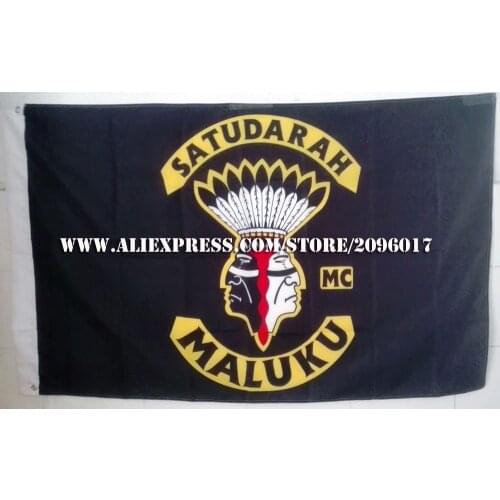 NEWEST CUSTOM SATUDARAH MALUKU FLAG FOR THE MOTORYCYLE CLUB SATUDARAH FLAG BANNERS