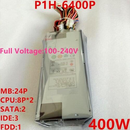 New Original PSU For Zippy Emacs 1U -5V 400W Power Supply P1H-6400P FSP400-601U P1M-6400P