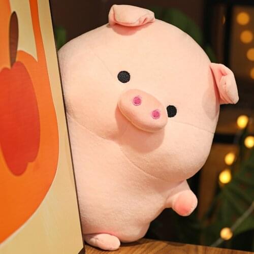 Pig Plush Toys Pink Cute Soft Pillow Kawaii Stuffed Animals Big Plushie Doll House Decorative Pillow Christmas toys for Kids