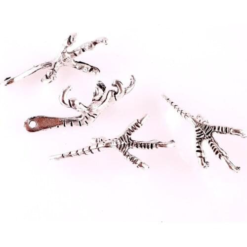 15pcs Tibetan Silver Chicken Feet Charms Pendants For Necklace Bracelet Jewelry Making DIY Handmade 23500