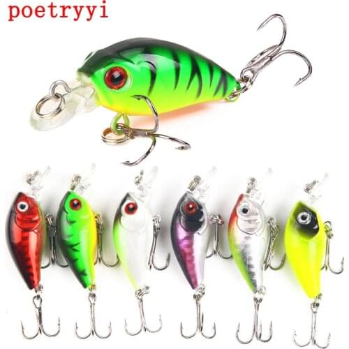 POETRYYI 4.5cm/3.8g crankbait fishing lures 2021 minnow Lip piece Simulation Fish Skin 3D Eyes Artificial Tackle fishing bait