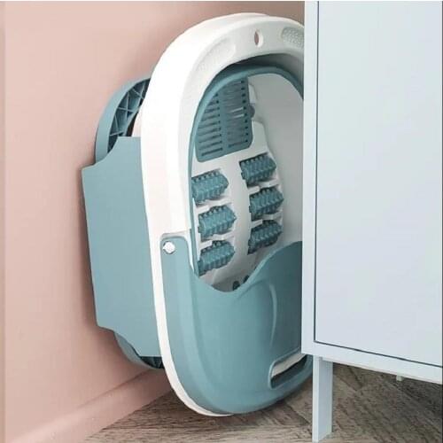 Portable Foldable Foot Bath Barrel Massage Footbath With Lid Thermostatic Light Portable Foot Bath for The Whole Family