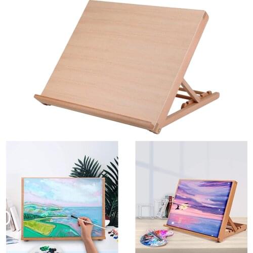Portable Sketch Easel Wooden Desktop Easel Artist Tabletop Drawing Board Stand Easel For Watercolor Oil Painting Art Supplies