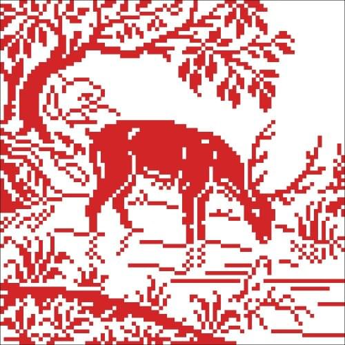 The deer cross stitch package animal 18ct 14ct 11ct white fabric cotton silk thread embroidery DIY handmade needlework