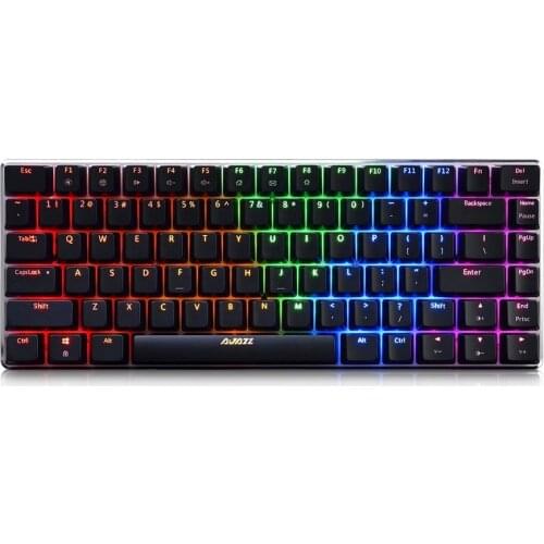 AK33 Wired USB Mechanical Keyboards Black Green Switch for Gamer Laptop PC 82 Keys Anti-gosting N-key Rollover Keyboards AJAZZ
