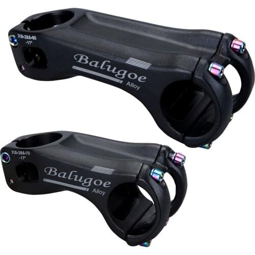 Alloy material mountain bike handlebar Riser 28.6-31.8 handle clamp diameter -17 ° degrees 70 / 90mm mountain bike bicycle stem