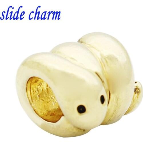 Slide charm Free shipping beads fit Pandora charm earthworm animal lover bracelet mother a Christmas gift