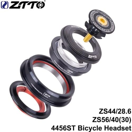 ZTTO Bicycle Internal Headset 44mm 56mm MTB Threadless Sealed Bearing 45 Degree ZS44 ZS56 Tapered Straight Fork Steerer 4456ST