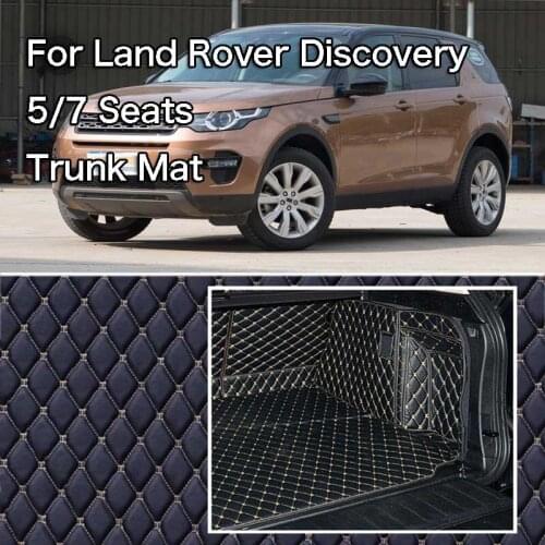 PU Leather Rear Trunk Cargo Liner Protector Mat Seat Back Cover For Land Rover Discovery 5/7 Seats