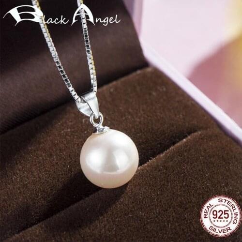 Limited Time Promotion Authentic 925 Sterling Silver Round 10mm Freshwater Pearl Pendant Fit Women Necklace DIY Jewelry