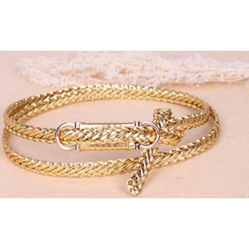 Women Wasit Belt Female Dress Decoration Strap Unique Twist Pattern PU Belt Candy Colors Fashion Hemp Rope Braid Belt