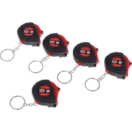 1pc Mini Retractable Tape Measure Ruler Portable Pull Ruler 1M Keychain Retractable Ruler Heart-shaped Tape Measure