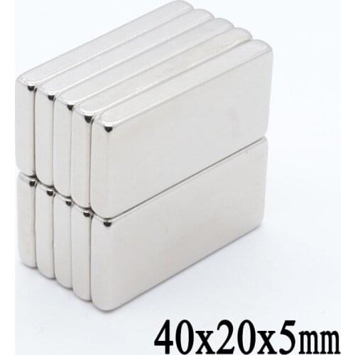 10pcs 40mm x 20mm x 5mm N35 Super Strong Neodymium Rare Earth Magnet 40*20*5 Small 40x20x5mm NEW Art Craft Connection