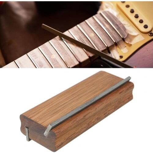 2 in 1 Pineapple Grid Log Guitar Fret Beveling File Dual-Use Chamfer File Eco-friendly Grip Wood Guitar Fret Bevel Repair Tool